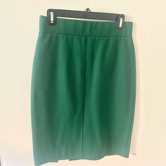 Women's Knee Length Stretch Green Skirt High Waisted  Midi Straight Skirt, L - Picture 9 of 9